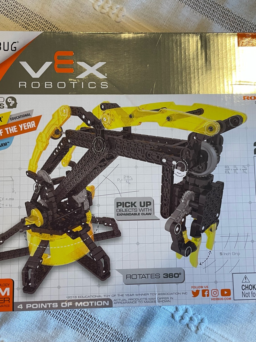VEX Robotics Yellow & Black Expandable Claw Building Kit